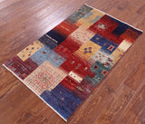Tribal Persian Gabbeh Handmade Wool Rug - 2' 7" X 4' 1" - Golden Nile