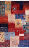Tribal Persian Gabbeh Handmade Wool Rug - 2' 7" X 4' 1" - Golden Nile
