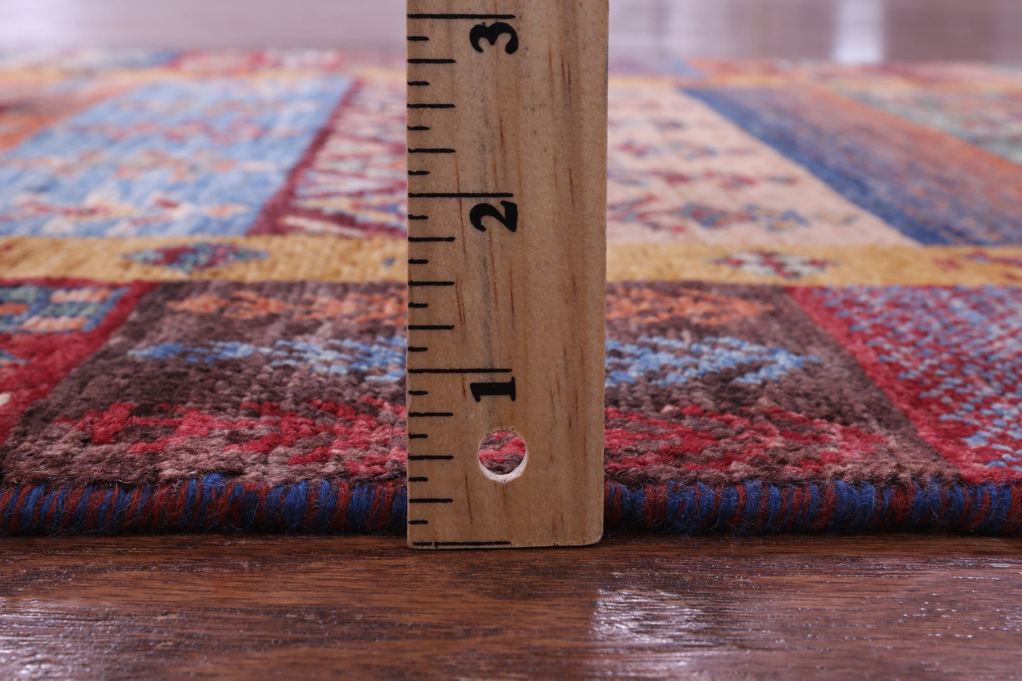 Tribal Persian Gabbeh Hand Knotted Wool Runner Rug - 2' 8" X 9' 9" - Golden Nile