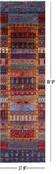 Tribal Persian Gabbeh Hand Knotted Wool Runner Rug - 2' 8" X 9' 9" - Golden Nile