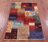 Tribal Persian Gabbeh Hand Knotted Wool Rug - 2' 9" X 4' 1" - Golden Nile