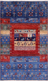Tribal Persian Gabbeh Hand Knotted Wool Rug - 2' 8" X 4' 4" - Golden Nile