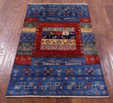 Tribal Persian Gabbeh Hand Knotted Wool Rug - 2' 8" X 4' 4" - Golden Nile