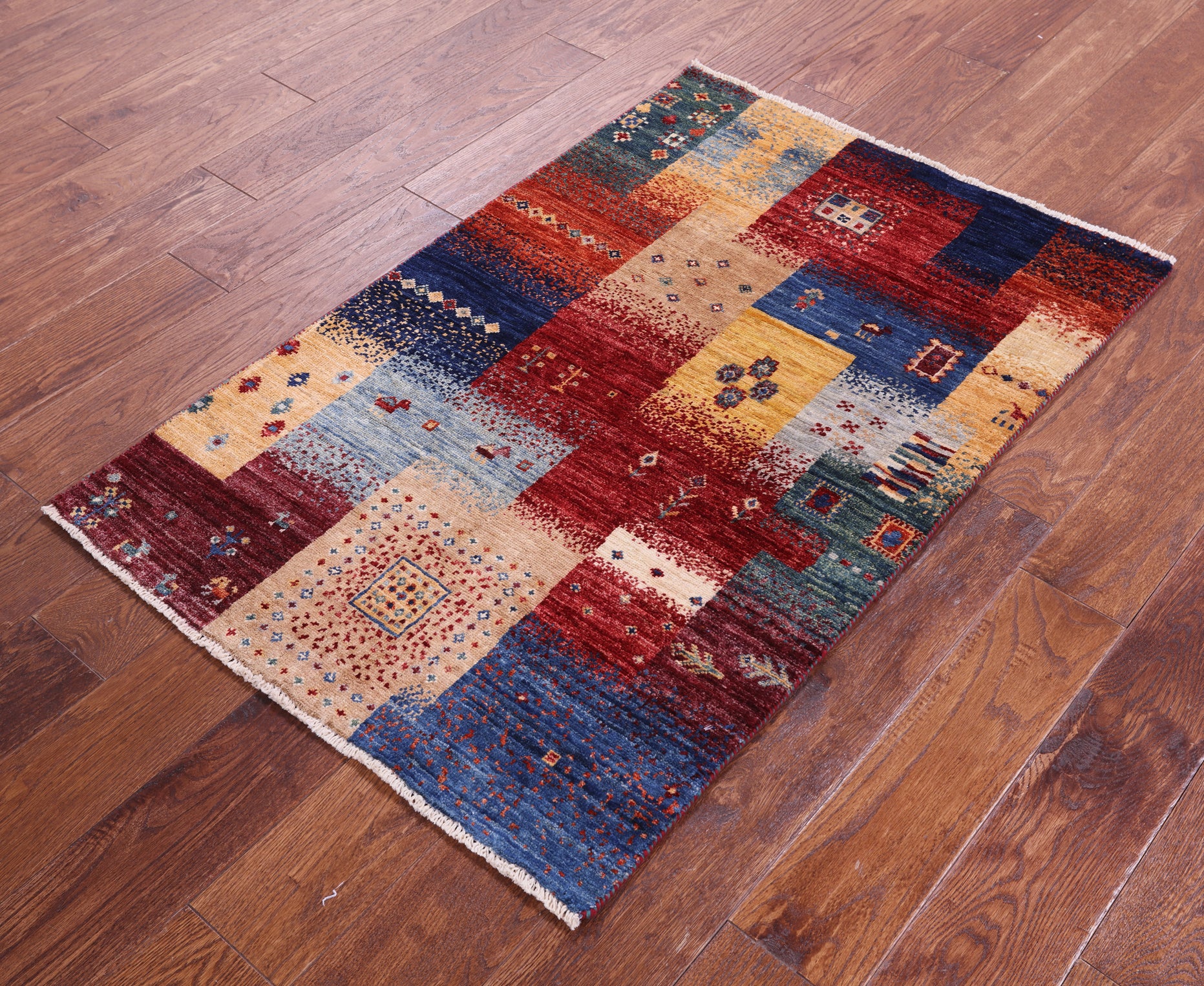 Tribal Persian Gabbeh Handmade Wool Rug - 2' 7" X 4' 0" - Golden Nile