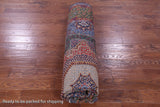 Geometric Persian Mamluk Hand Knotted Wool Rug - 9' 1" X 11' 9" - Golden Nile