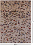 Ivory Fish Design Persian Gabbeh Hand Knotted Wool Rug - 9' 10" X 13' 7" - Golden Nile
