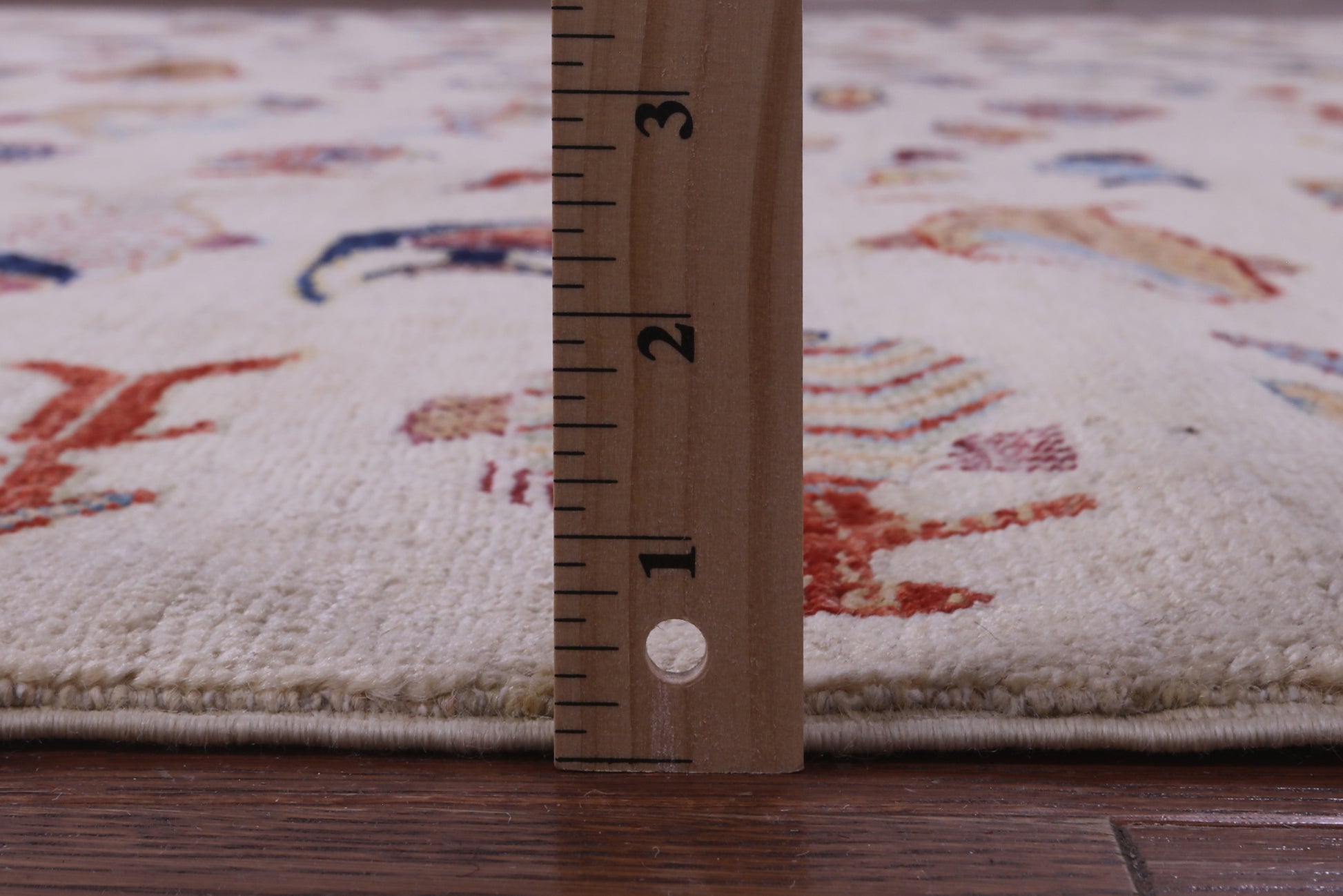 Ivory Fish Design Persian Gabbeh Hand Knotted Wool Rug - 9' 10" X 13' 7" - Golden Nile
