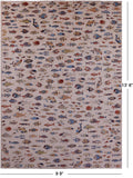 Ivory Fish Design Persian Gabbeh Handmade Wool Rug - 9' 9" X 13' 6" - Golden Nile