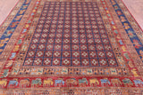Antiqued Pazyryk Historical Design Handmade Wool Rug - 9' 0" X 11' 9" - Golden Nile