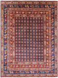Antiqued Pazyryk Historical Design Hand Knotted Wool Rug - 9' 0" X 11' 9" - Golden Nile