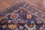 Blue Persian Fine Serapi Hand Knotted Wool Rug - 9' 0" X 11' 7" - Golden Nile