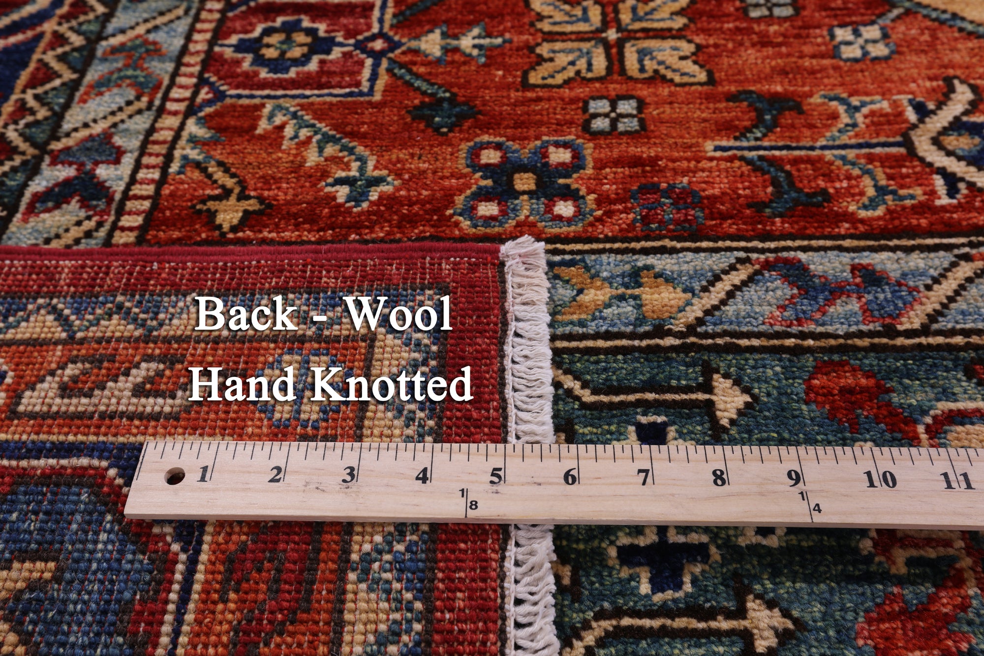 Red Persian Fine Serapi Hand Knotted Wool Rug - 8' 2" X 9' 8" - Golden Nile