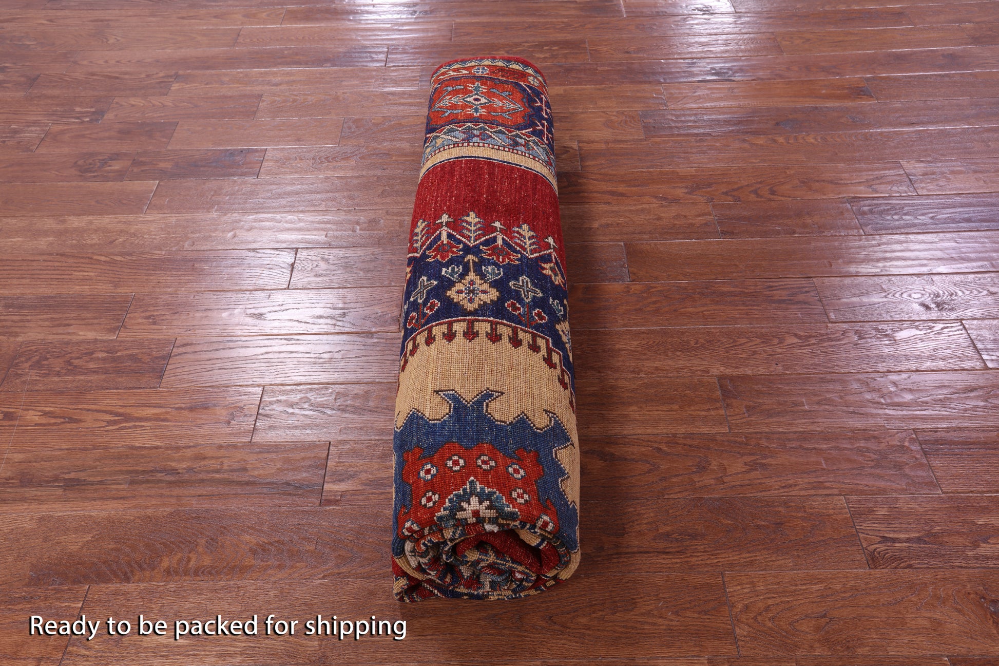 Red Persian Fine Serapi Hand Knotted Wool Rug - 8' 2" X 9' 8" - Golden Nile