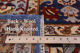 Blue Persian Fine Serapi Hand Knotted Wool Rug - 8' 10" X 11' 9" - Golden Nile