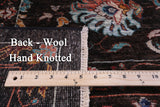Brown Peshawar Handmade Wool Rug - 6' 7" X 10' 5" - Golden Nile
