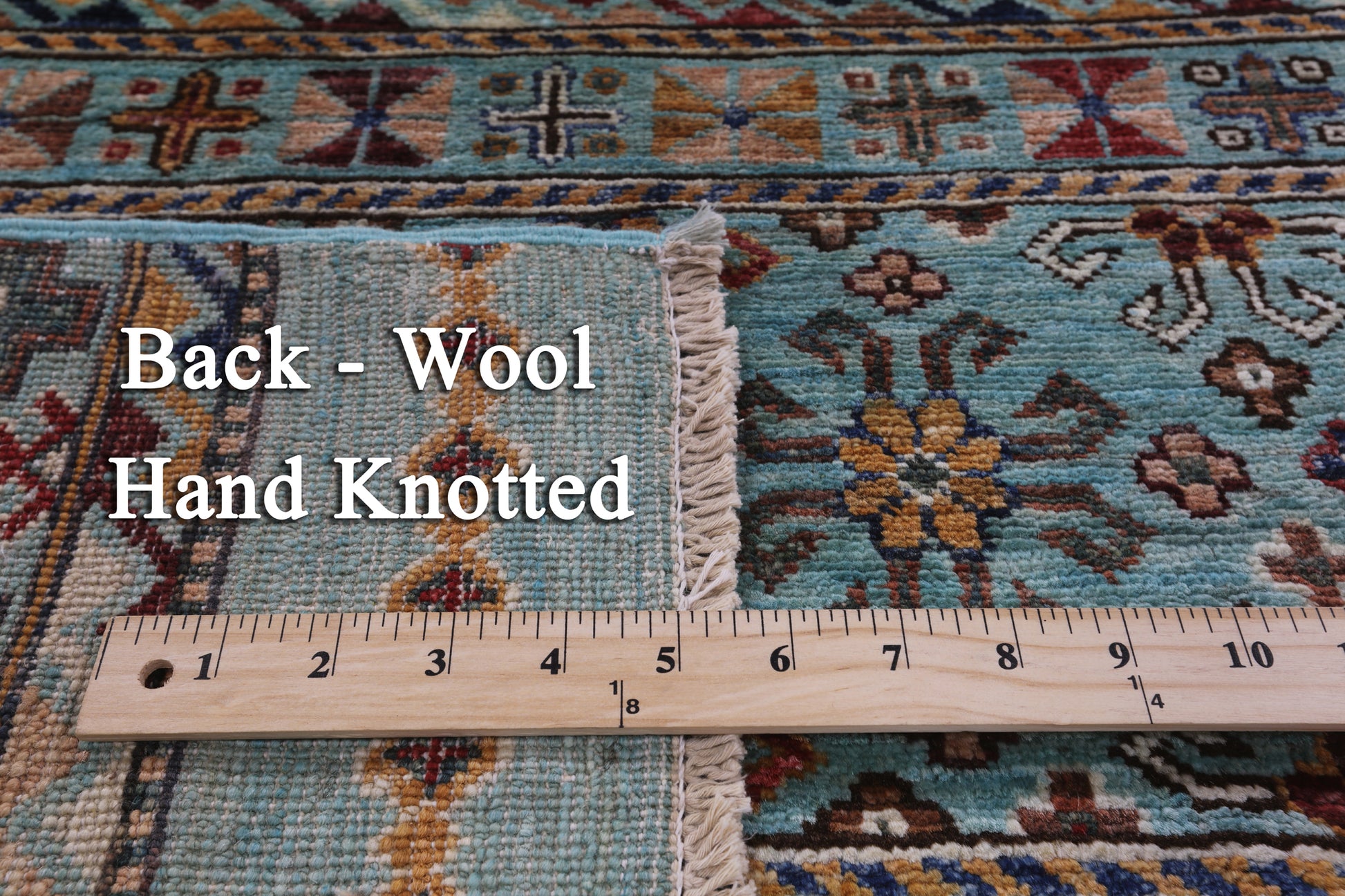 Blue Khorjin Persian Gabbeh Hand Knotted Wool Rug - 6' 4" X 10' 2" - Golden Nile