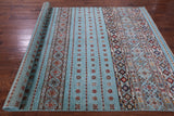 Blue Khorjin Persian Gabbeh Hand Knotted Wool Rug - 6' 4" X 10' 2" - Golden Nile