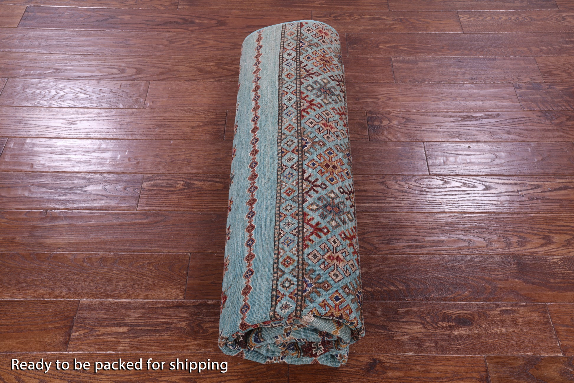 Blue Khorjin Persian Gabbeh Hand Knotted Wool Rug - 6' 4" X 10' 2" - Golden Nile