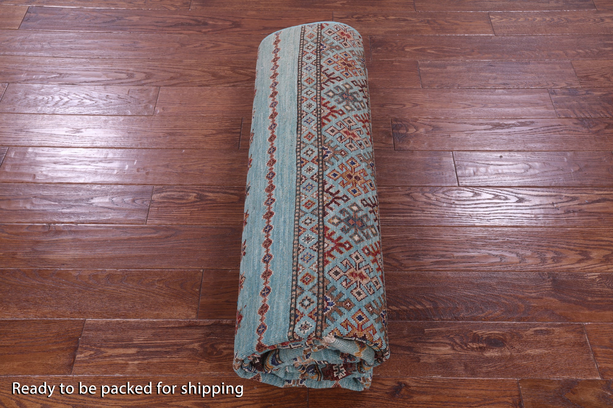 Blue Khorjin Persian Gabbeh Hand Knotted Wool Rug - 6' 4" X 10' 2" - Golden Nile