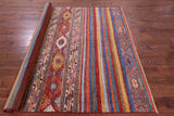 Square Khorjin Persian Gabbeh Hand Knotted Wool Rug - 6' 6" X 6' 10" - Golden Nile