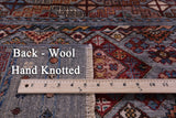 Grey Khorjin Persian Gabbeh Hand Knotted Wool Rug - 5' 7" X 8' 4" - Golden Nile