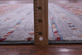 Grey Khorjin Persian Gabbeh Hand Knotted Wool Rug - 5' 7" X 8' 4" - Golden Nile