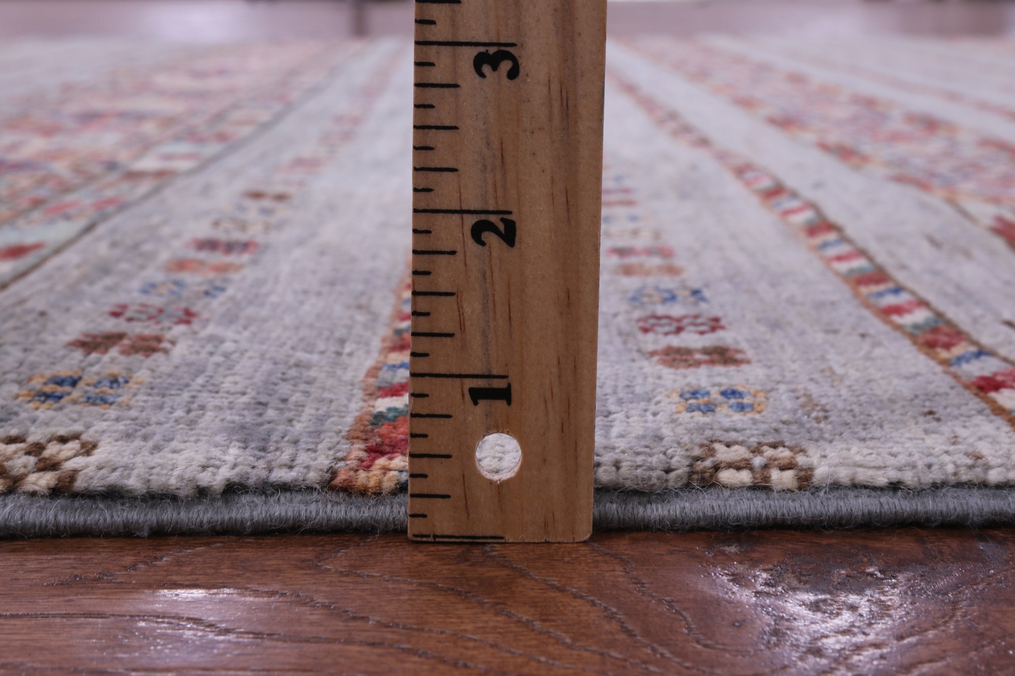 Grey Khorjin Persian Gabbeh Handmade Wool Rug - 5' 6" X 7' 11" - Golden Nile