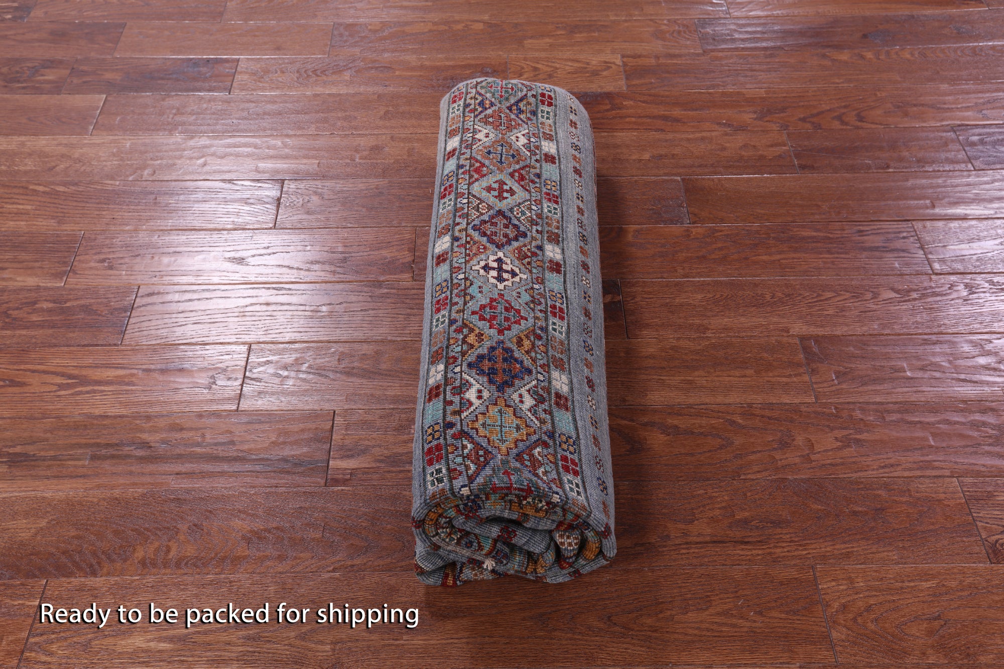 Grey Khorjin Persian Gabbeh Handmade Wool Rug - 5' 6" X 7' 11" - Golden Nile
