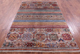 Khorjin Persian Gabbeh Hand Knotted Wool Rug - 5' 8" X 8' 4" - Golden Nile