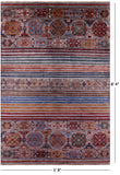 Khorjin Persian Gabbeh Hand Knotted Wool Rug - 5' 8" X 8' 4" - Golden Nile
