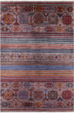 Khorjin Persian Gabbeh Hand Knotted Wool Rug - 5' 8" X 8' 4" - Golden Nile