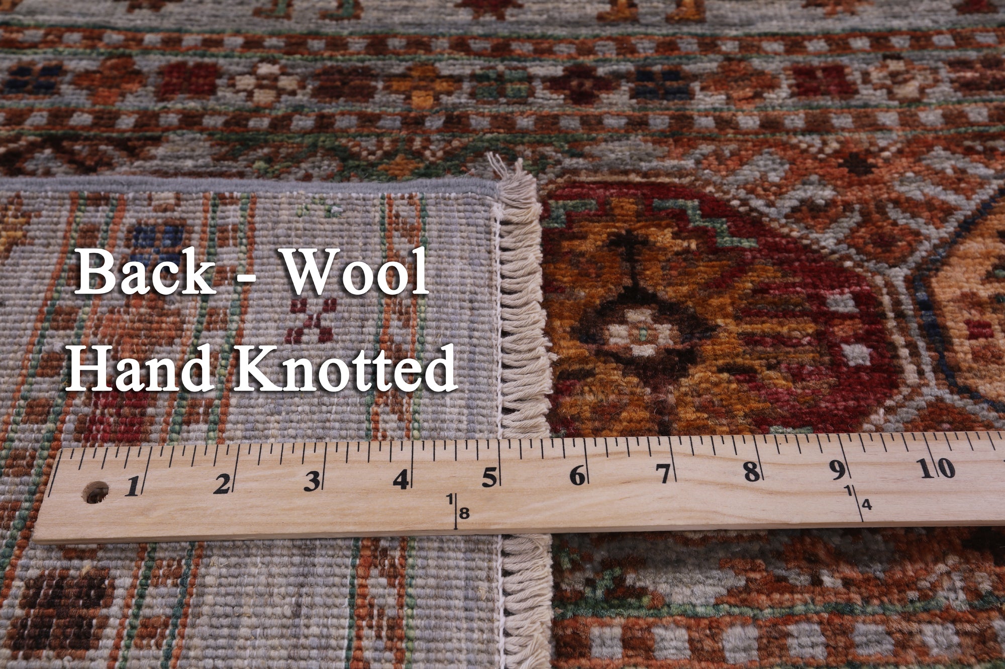Grey Tribal Persian Gabbeh Hand Knotted Wool Rug - 5' 8" X 8' 1" - Golden Nile