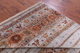Grey Tribal Persian Gabbeh Hand Knotted Wool Rug - 5' 8" X 8' 1" - Golden Nile