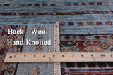 Blue Khorjin Persian Gabbeh Hand Knotted Wool Rug - 5' 5" X 7' 8" - Golden Nile