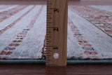 Blue Khorjin Persian Gabbeh Hand Knotted Wool Rug - 5' 5" X 7' 8" - Golden Nile