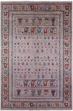 Tribal Persian Gabbeh Hand Knotted Wool Rug - 5' 0" X 7' 6" - Golden Nile