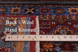 Khorjin Persian Gabbeh Hand Knotted Wool Rug - 5' 2" X 6' 10" - Golden Nile