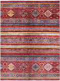Khorjin Persian Gabbeh Hand Knotted Wool Rug - 5' 2" X 6' 10" - Golden Nile