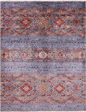 Khorjin Persian Gabbeh Hand Knotted Wool Rug - 5' 2" X 6' 6" - Golden Nile