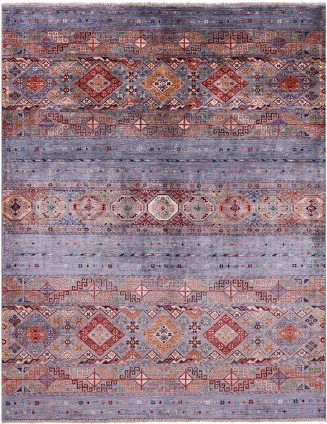 Khorjin Persian Gabbeh Hand Knotted Wool Rug - 5' 2" X 6' 6" - Golden Nile