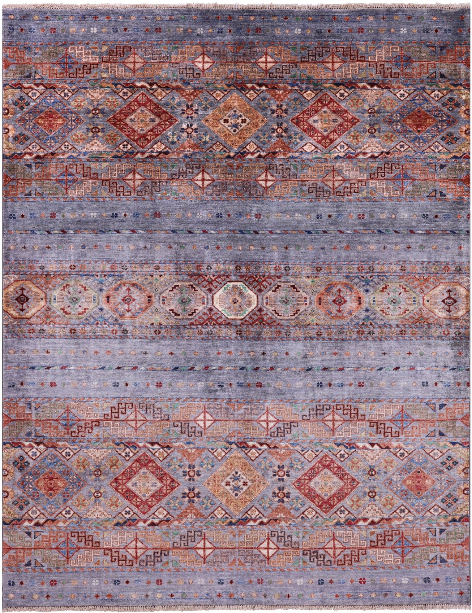 Khorjin Persian Gabbeh Hand Knotted Wool Rug - 5' 2" X 6' 6" - Golden Nile