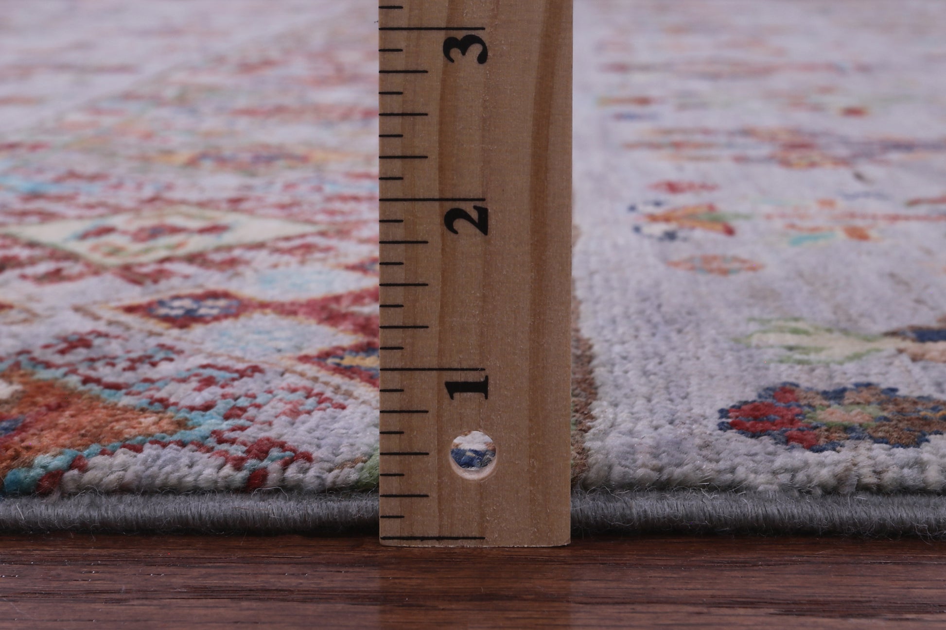 Grey Tribal Persian Gabbeh Hand Knotted Wool Rug - 7' 0" X 9' 8" - Golden Nile