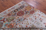 Grey Tribal Persian Gabbeh Hand Knotted Wool Rug - 7' 0" X 9' 8" - Golden Nile