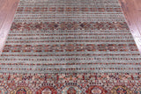 Grey Khorjin Persian Gabbeh Hand Knotted Wool Rug - 5' 5" X 7' 10" - Golden Nile