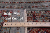 Grey Khorjin Persian Gabbeh Hand Knotted Wool Rug - 5' 5" X 7' 10" - Golden Nile