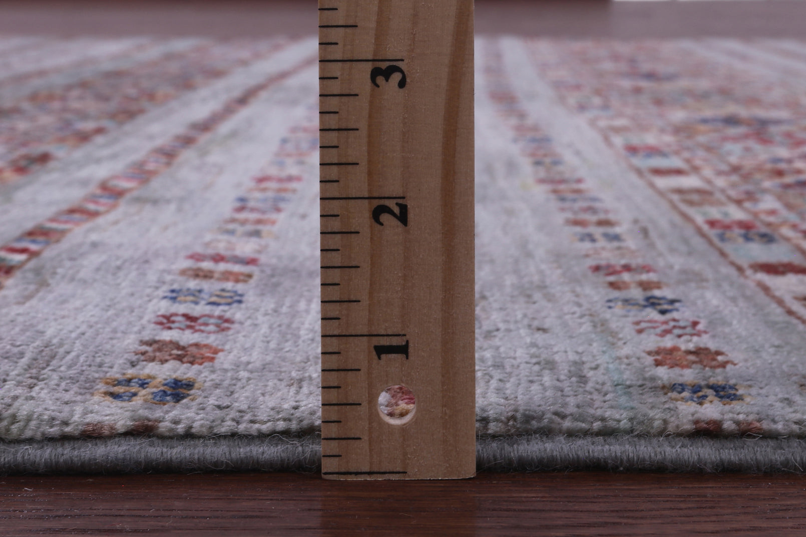 Grey Khorjin Persian Gabbeh Hand Knotted Wool Rug - 5' 5" X 7' 10" - Golden Nile