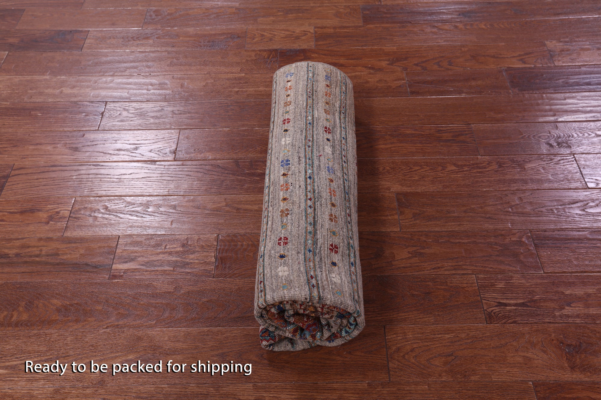 Khorjin Persian Gabbeh Hand Knotted Wool Rug - 5' 0" X 6' 8" - Golden Nile