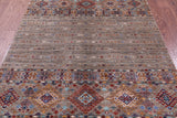Khorjin Persian Gabbeh Hand Knotted Wool Rug - 5' 0" X 6' 8" - Golden Nile
