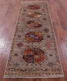 Turkmen Ersari Hand Knotted Wool Runner Rug - 2' 9" X 8' 4" - Golden Nile