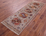 Turkmen Ersari Hand Knotted Wool Runner Rug - 2' 9" X 8' 4" - Golden Nile